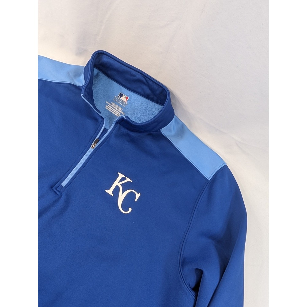 Kansas‎ City Royals Blue Mens XXL  1/4 Zip Pullover Genuine Merchandise *Read